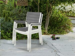 Zahradní nábytek Keter Harmony set stůl + 4 židle bílý /světle šedý