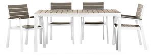 Zahradní nábytek Keter Harmony set stůl + 4 židle bílý / cappuccino