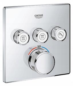 Podomítková vanová a sprchová baterie Grohe Grohtherm SmartControl, stříbrná