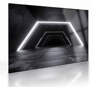 Skleněný obraz - Futuristický tunel (70x50 cm)