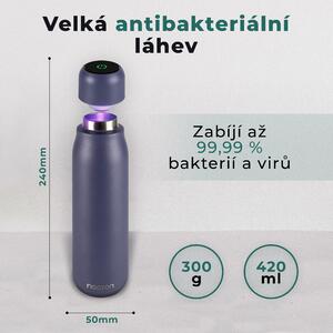 Noaton Naturaq modrá, antibakteriální UV láhev na vodu 420 ml