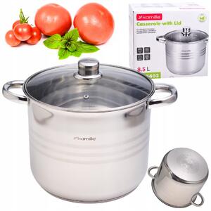 KAMILLE hrnec nerezový profesionální 24 cm 8,5 litru