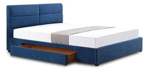 Čalouněná postel Hudson 160x200, modrá, bez matrace