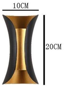 Abigali Black Gold venkovní nástěnné svítidlo 2x5 W černá-zlatá KMG2X5WW