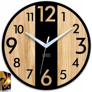 Nástěnné hodiny ModernClock hnědé 33cm