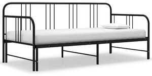 Rám vysouvací postele/pohovky černý kovový 90 x 200 cm