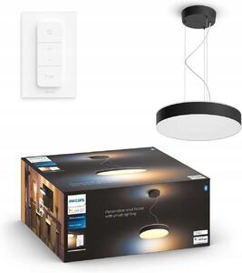 Závěsné svítidlo Philips Hue Enrave, černé, kovové, 1 LED bod, 4300 lm