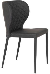 Nordic Living Tmavě šedá koženková jídelní židle Piscatello
