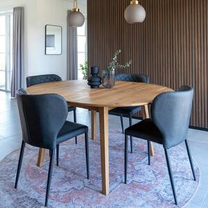 Nordic Living Tmavě šedá koženková jídelní židle Piscatello