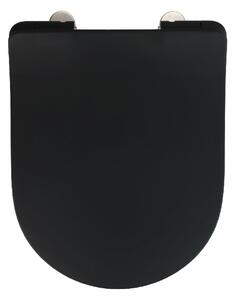 Černé WC sedátko Wenko Sedilo Black, 45,2 x 36,2 cm