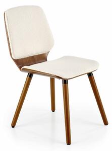 Jídelní židle Kaar (krémová + ořech). 1049467