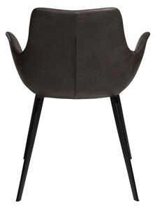 Tmavě šedá jídelní židle z imitace kůže DAN–FORM Denmark Hype