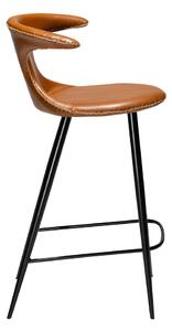 Koňakově hnědá barová židle z imitace kůže DAN–FORM Denmark Flair, výška 90 cm
