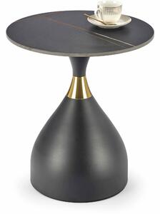 Konferenční stolek Suena (mramor černý + černá + zlatá). 1049503