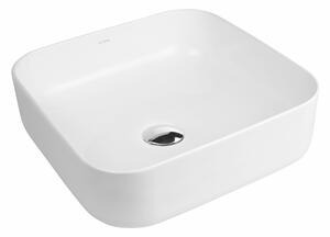 Oltens Hadsel umyvadlo 38.5x38.5 cm čtvercový na pult bílá 40307000