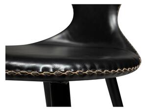 Černá barová židle z imitace kůže DAN–FORM Denmark Flair, výška 90 cm