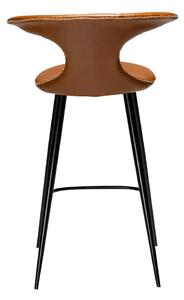 Koňakově hnědá barová židle z imitace kůže DAN–FORM Denmark Flair, výška 90 cm