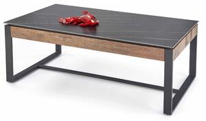 Konferenční stolek Remina (mramor černý + ořech). 1049509