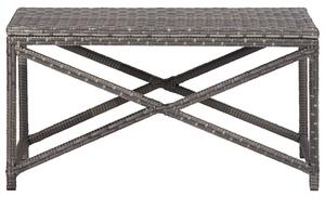 Zahradní lavice 80 cm polyratan šedá