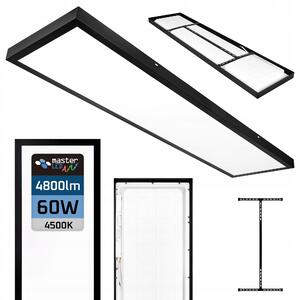 Stropní Svítidlo obdélníkové Masterled 30 x 120 cm černé