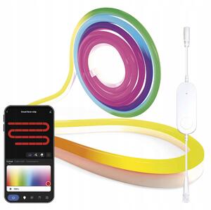 Emos Smart RGBIC Neon-Strip 5m LED WiFi, silikonový LED pásek, RGBIC