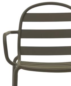 Tmavě zelená kovová zahradní židle Kave Home Joncols