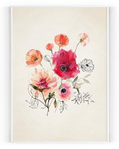 Plakát / Obraz Luční květy A4 - 21 x 29,7 cm Pololesklý saténový papír