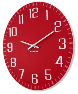 Nástěnné hodiny červené barvy