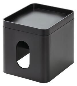 Černý box na kapesníky iDesign Cade
