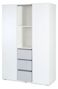 Dětská skříň DALIA,120x183x50,bílá/šedá