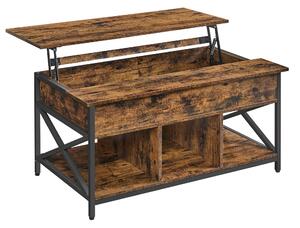 KONFERENČNÍ STOLEK, černá, tmavě hnědá, kov, kompozitní dřevo, 100/48-62/60 cm MID.YOU - Konferenční stolky, Online Only