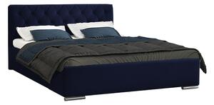 Čalouněná postel JOHNNY 90x200 cm Odstín látky: Tmavě modrá (Fresh 11) - eTapik