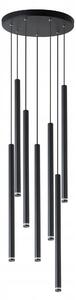 Lampa sufitowa wisząca żyrandol LED 7x G9 objímka KULATÁ černá
