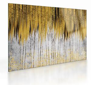 Skleněný obraz - Zlaté čáry (70x50 cm)