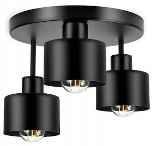 Stropní svítidlo Luxolar černé kovové moderní 3x E27 60W