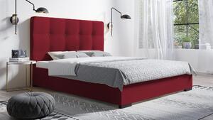 Čalouněná postel DARA 90x200 cm Odstín látky: Rudá (Kronos 02) - eTapik