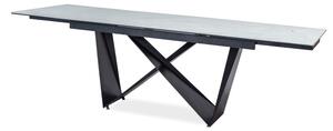 Rozkládací jídelní stůl 160-240 cm Carmon (bílá + černá) (pro 8 a více osob). 1050038