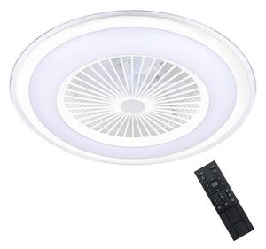 Milagro LED Stmívatelné stropní svítidlo s ventilátorem ZONDA LED/48W/230V bílá + DO MI1977