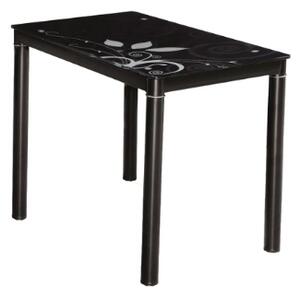 Jídelní stůl 80 cm Damion (černá + černá) (pro 4 osoby). 1050082