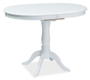 Rozkládací jídelní stůl 100-129 cm Dani (bílá + bílá) (pro 4 až 6 osob). 1050093