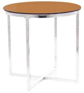 Konferenční stolek Celena (jantarová + chromová). 1050075