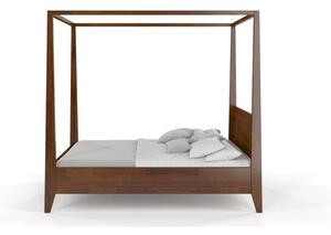 Dvoulůžková postel z masivního borovicového dřeva SKANDICA Canopy Dark, 160 x 200 cm