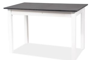 Rozkládací jídelní stůl 100-140x60 Hally (černá + bílá) (pro 4 až 6 osob). 1050257