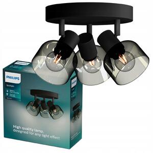Stropní bodové svítidlo kulatý Philips černé