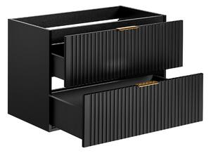 Comad Adel Black skříňka 80x46x57 cm pod umyvadlo závěsná černá ADEL BLACK 82-80-B-2S