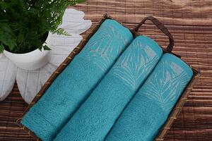 Bambusový ručník PALMA petrolejový