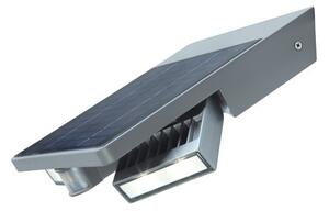 Lutec LT6901201000 LED solární venkovní nástěnné svítidlo Tilly s pohybovým čidlem 1x4W | 420lm | 4000K | IP44 - šedá