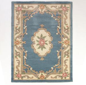 Modrý vlněný koberec Flair Rugs Aubusson, 120 x 180 cm