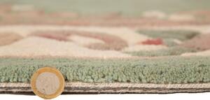 Zelený vlněný koberec Flair Rugs Aubusson, 75 x 150 cm