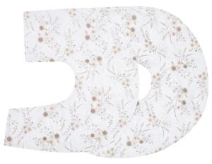 Povlak na kojící polštář ve tvaru C New Baby XL Květy bílý
